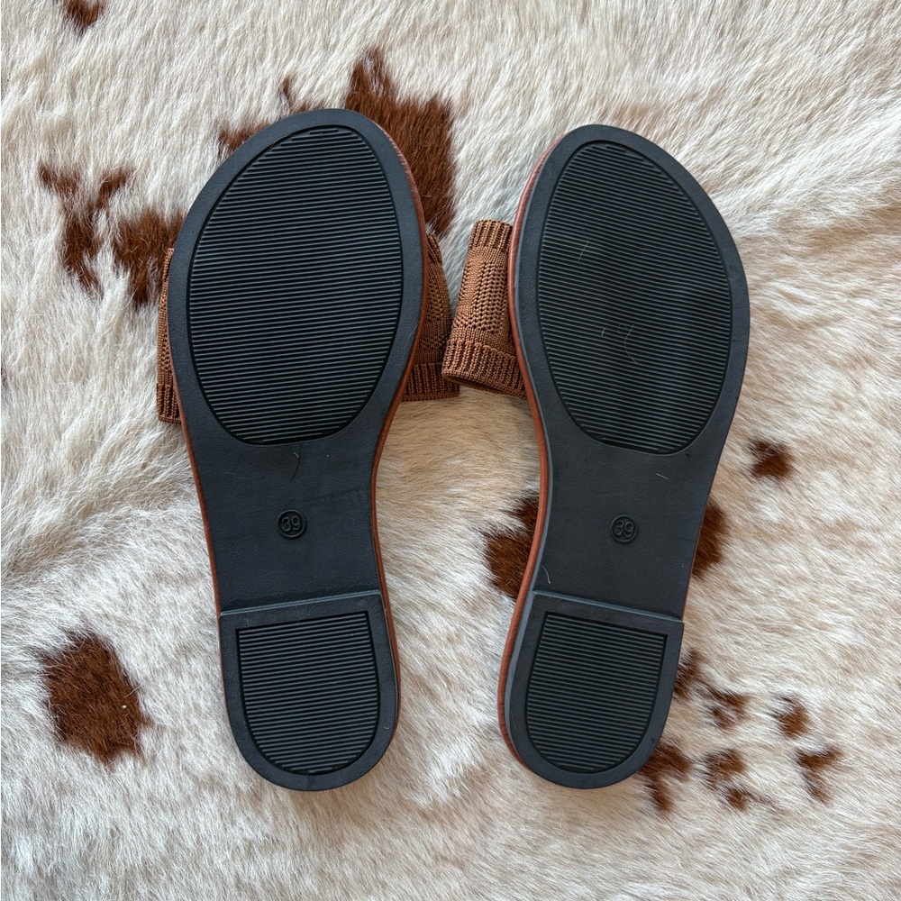 Brown Slide Sandals - Picture 3 of 3
